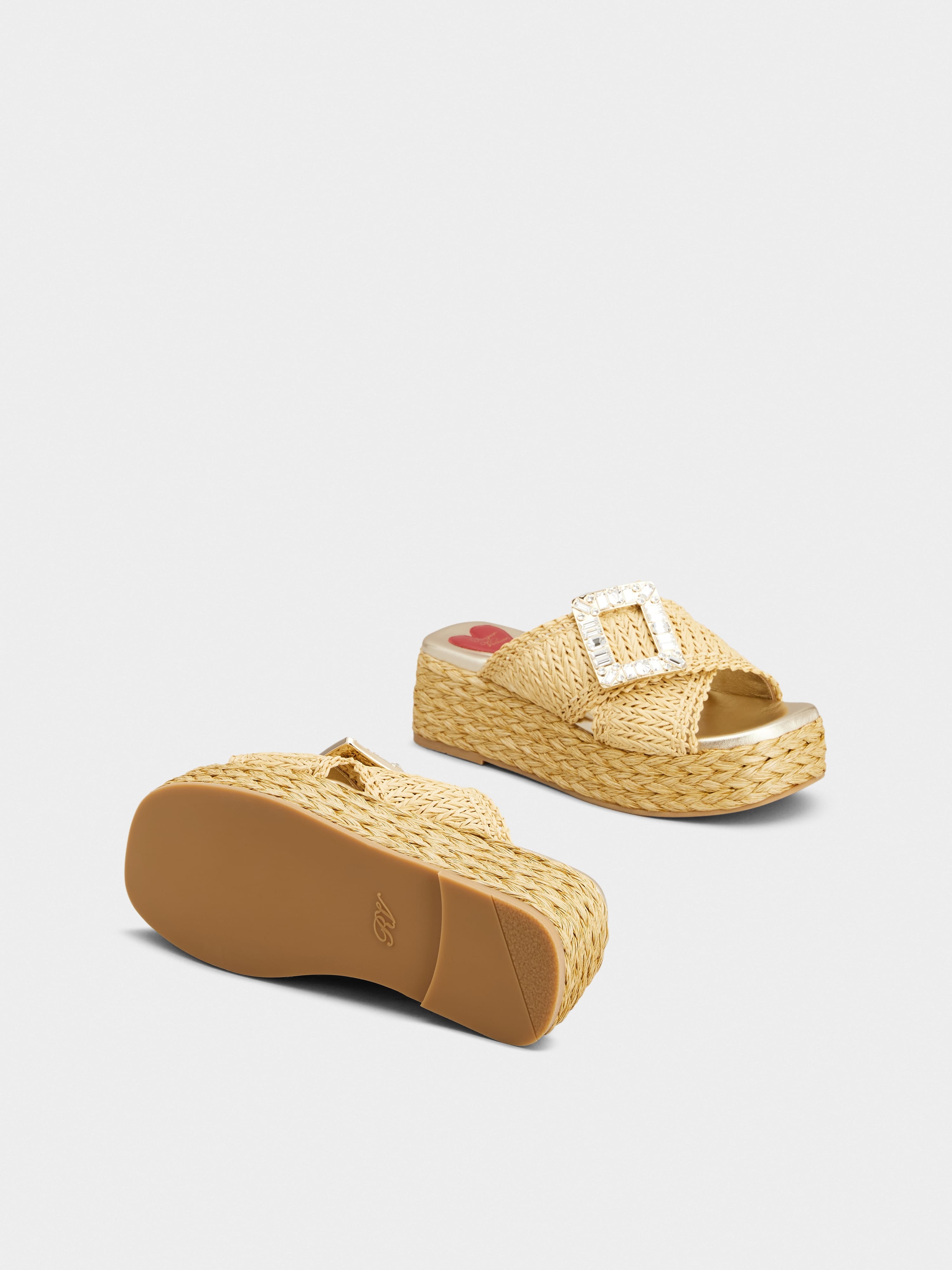 Wedge Mules in raffia - 5