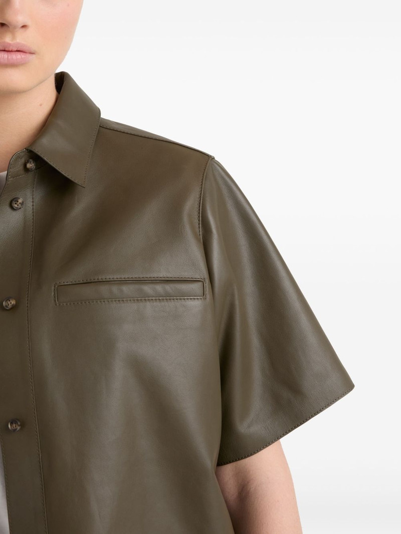 cropped leather overshirt 4
