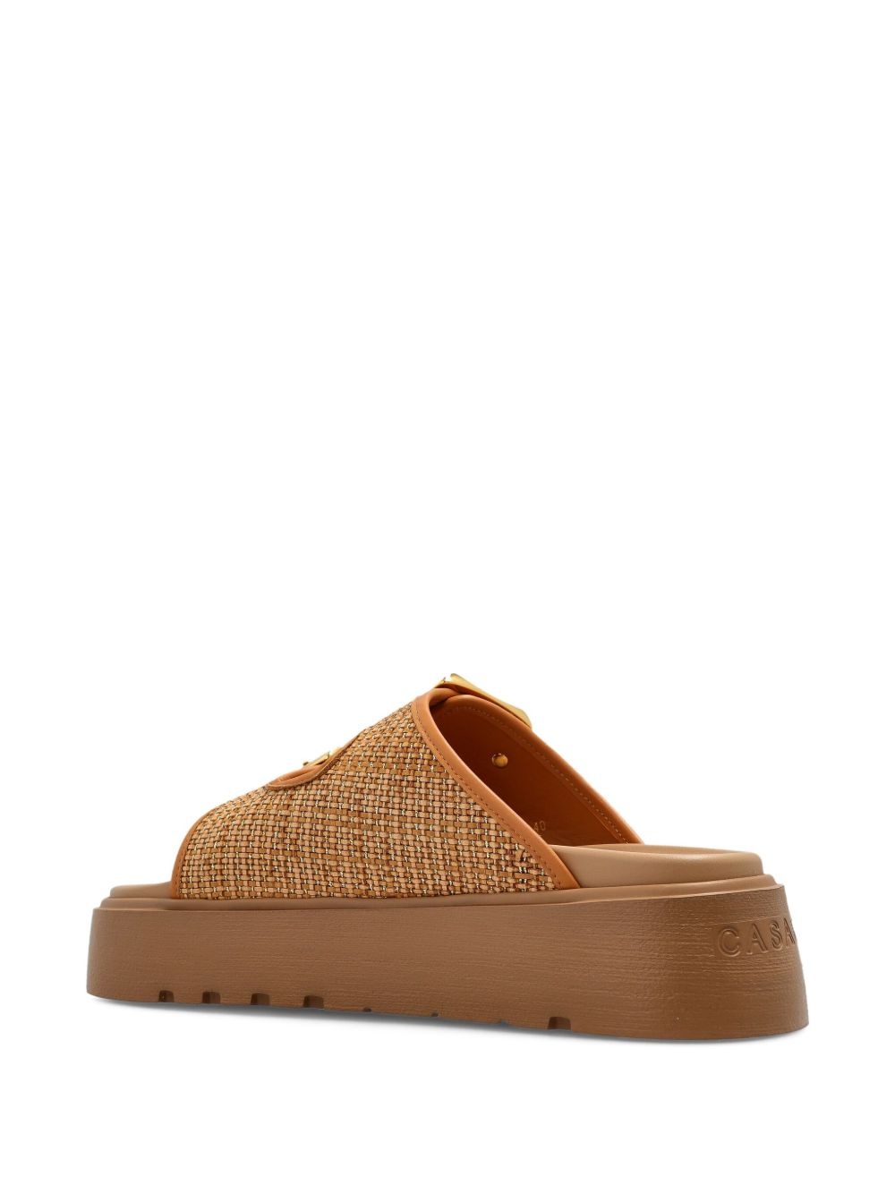 logo platform sandals - 3