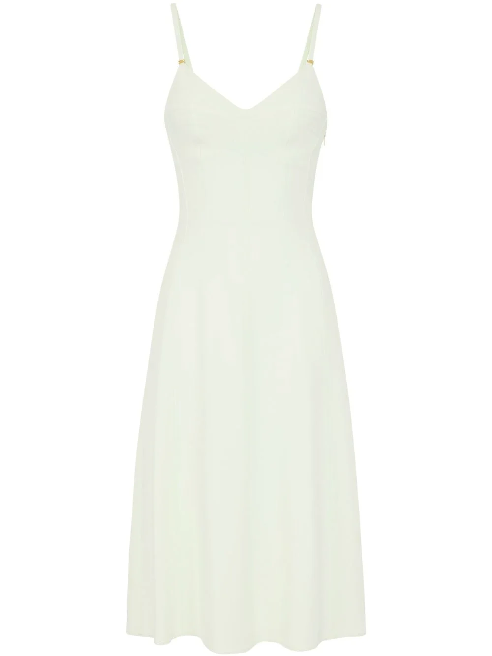 lace-up detail crepe midi dress - 1