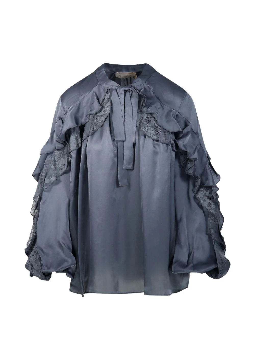 Valiant lace-trim ruffled blouse - 1
