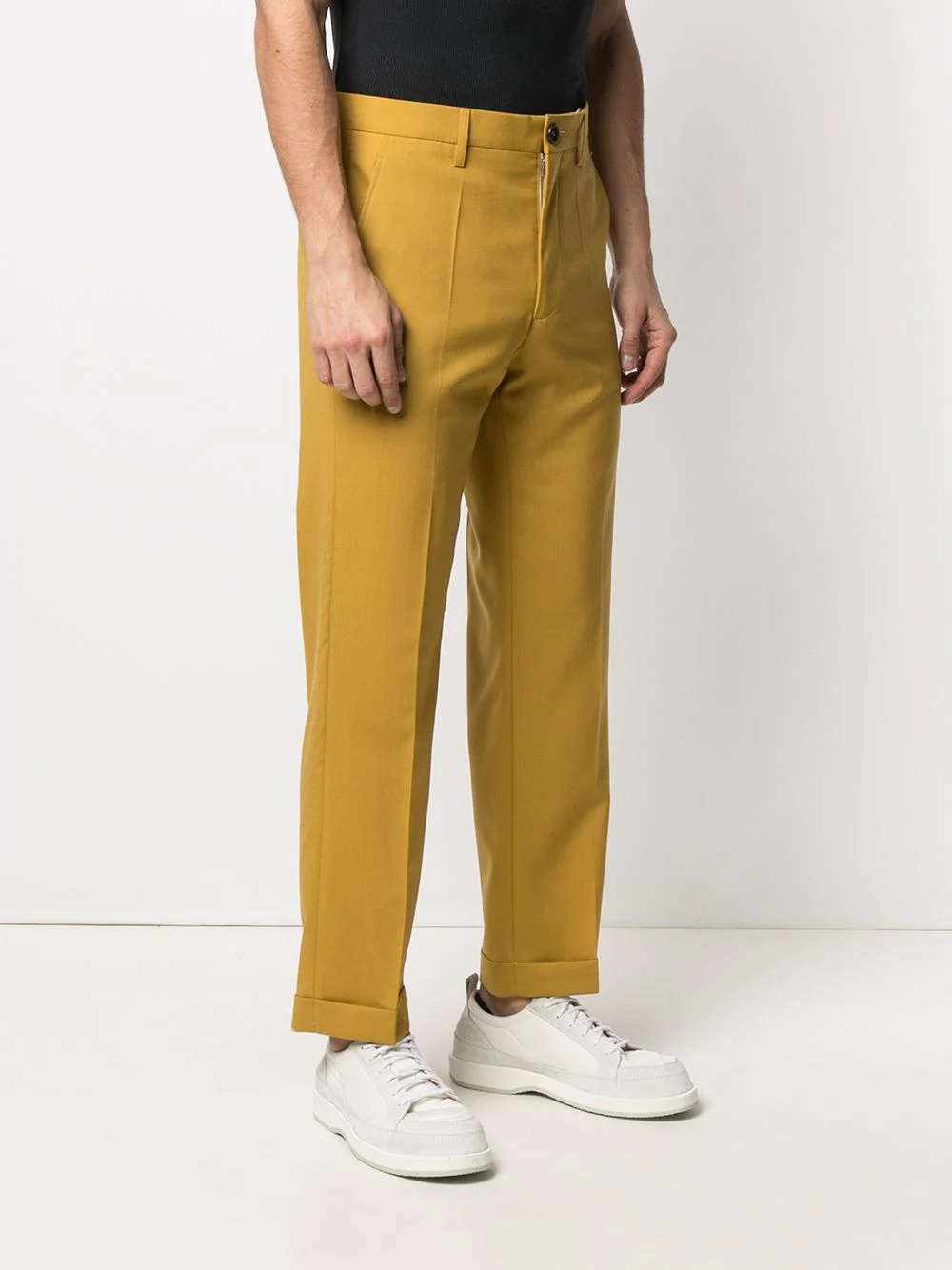 high-rise chino trousers - 3