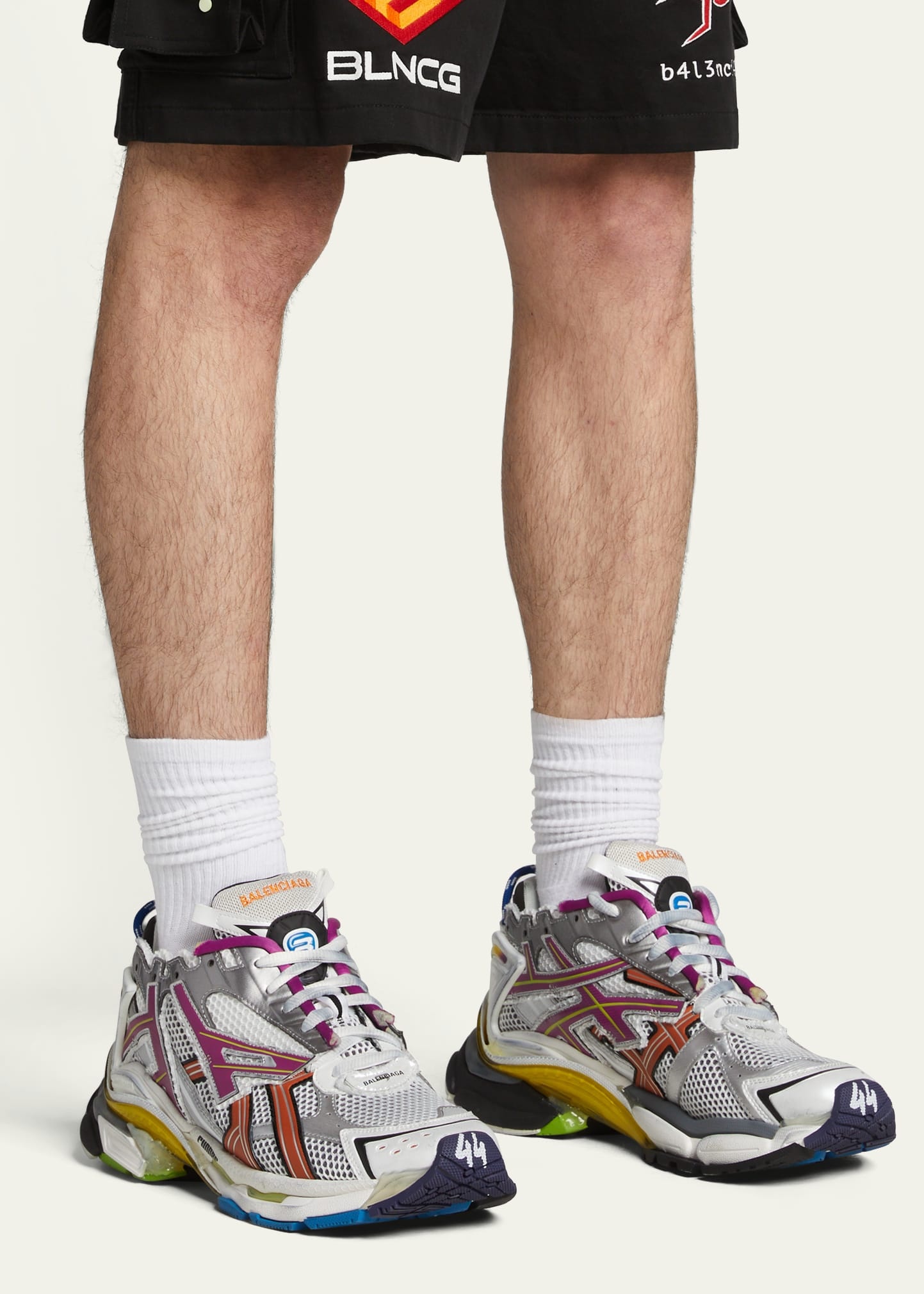 Men's Multicolor Mesh Runner Sneakers - 2