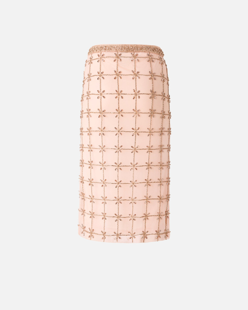 PINKO MESH CALF-LENGTH SKIRT WITH CRYSTALS outlook