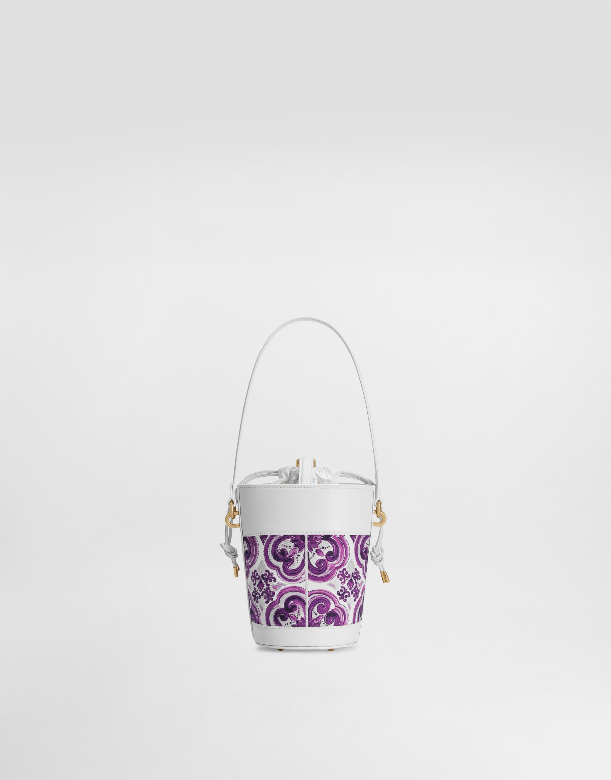 Capri canvas Majolica-printed bucket bag - 4