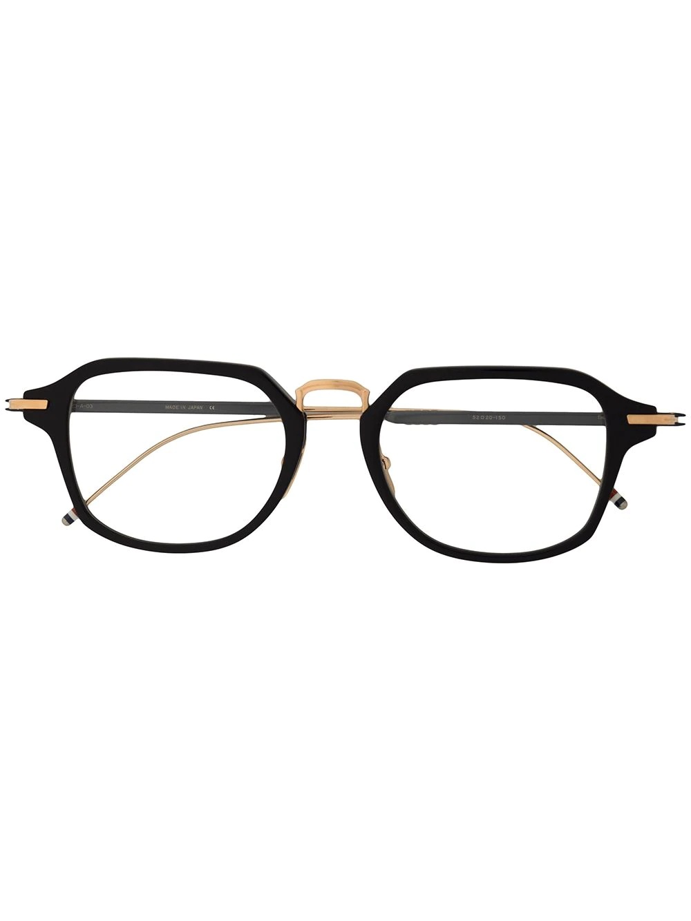 thick-frame rectangular lens glasses - 1