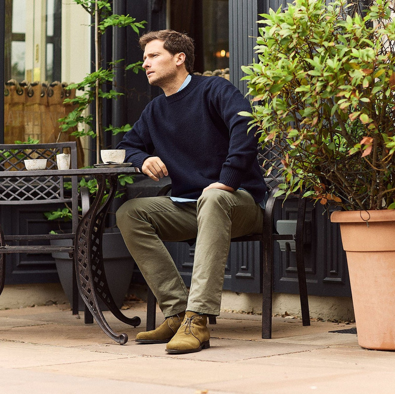 Uplands - Avocado Janus Calf Suede 2