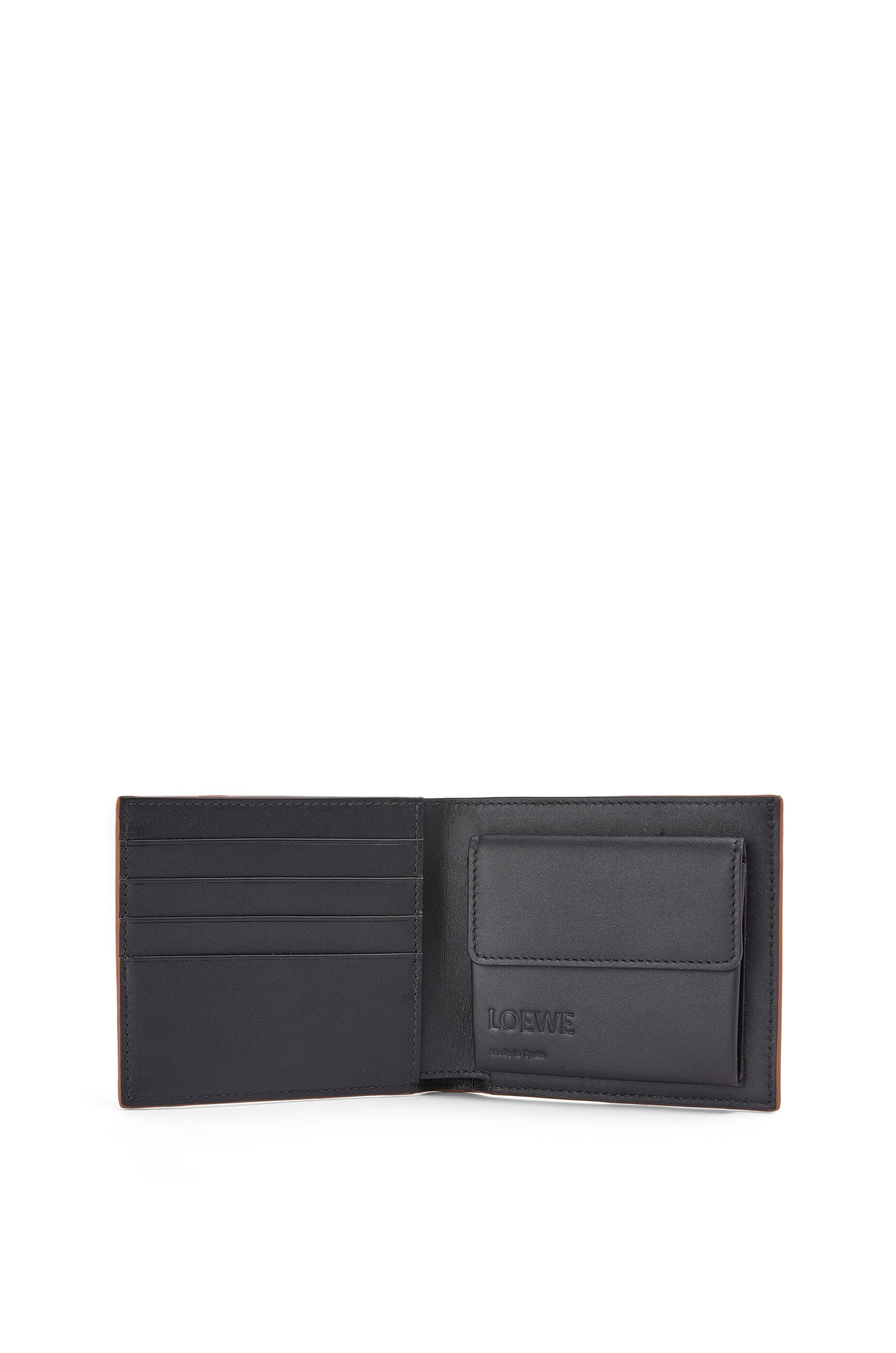 Puzzle stitches bifold coin wallet in smooth calfskin - 2