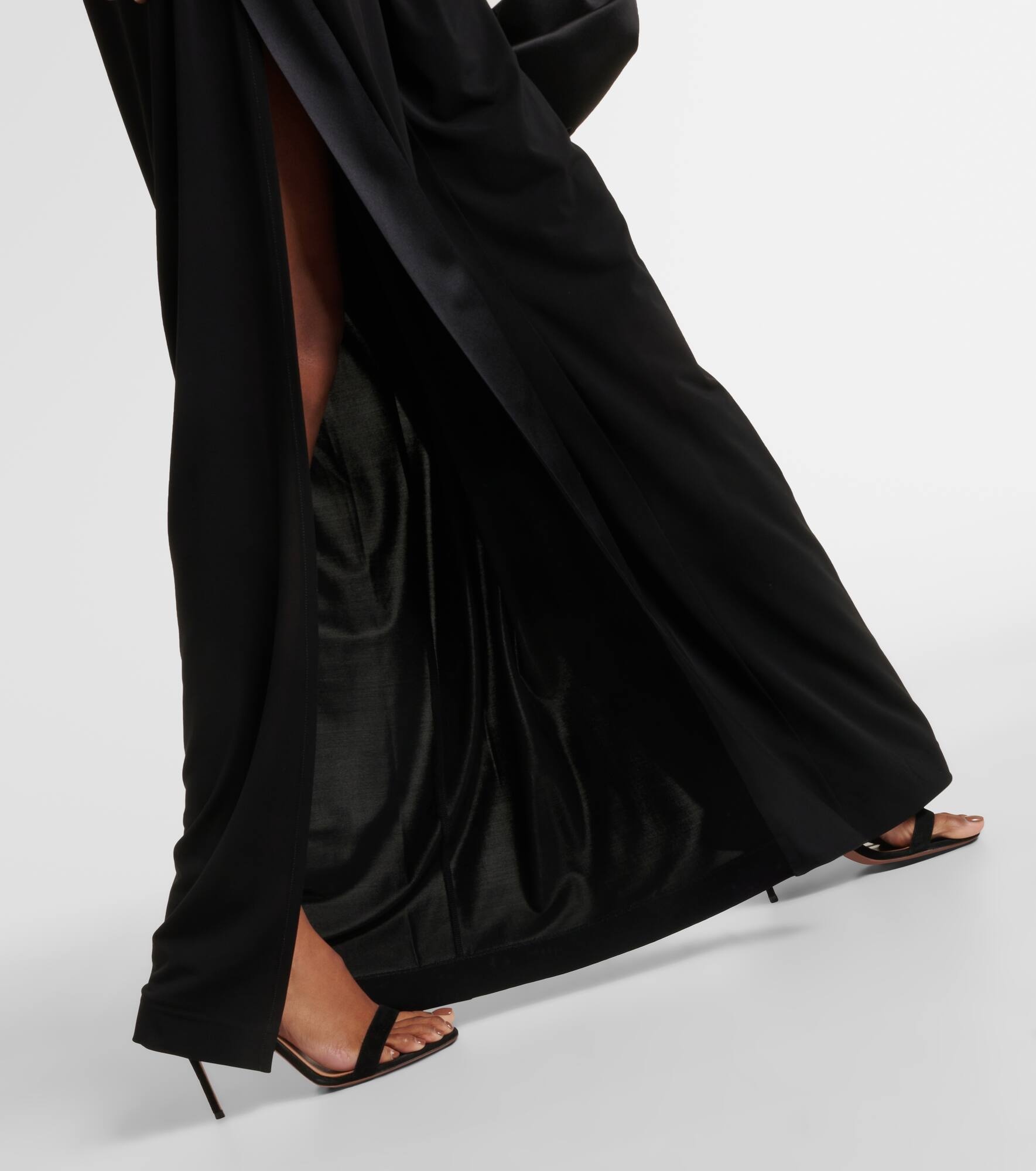 Ubi silk satin-trimmed jersey jumpsuit - 6