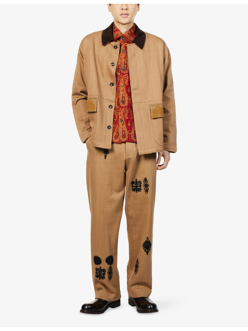 KARTIK RESEARCH Block Printed Silk Shirt outlook