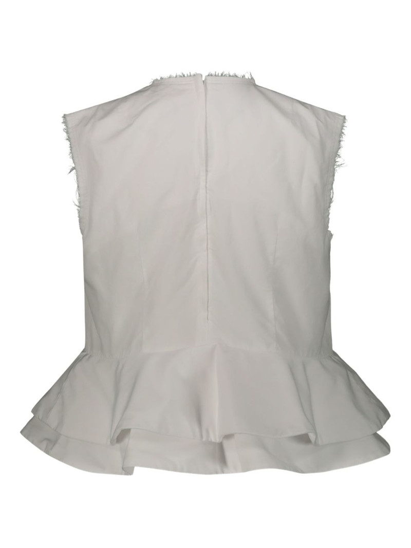 Comme Des Garçons flounce raw-finish blouse outlook