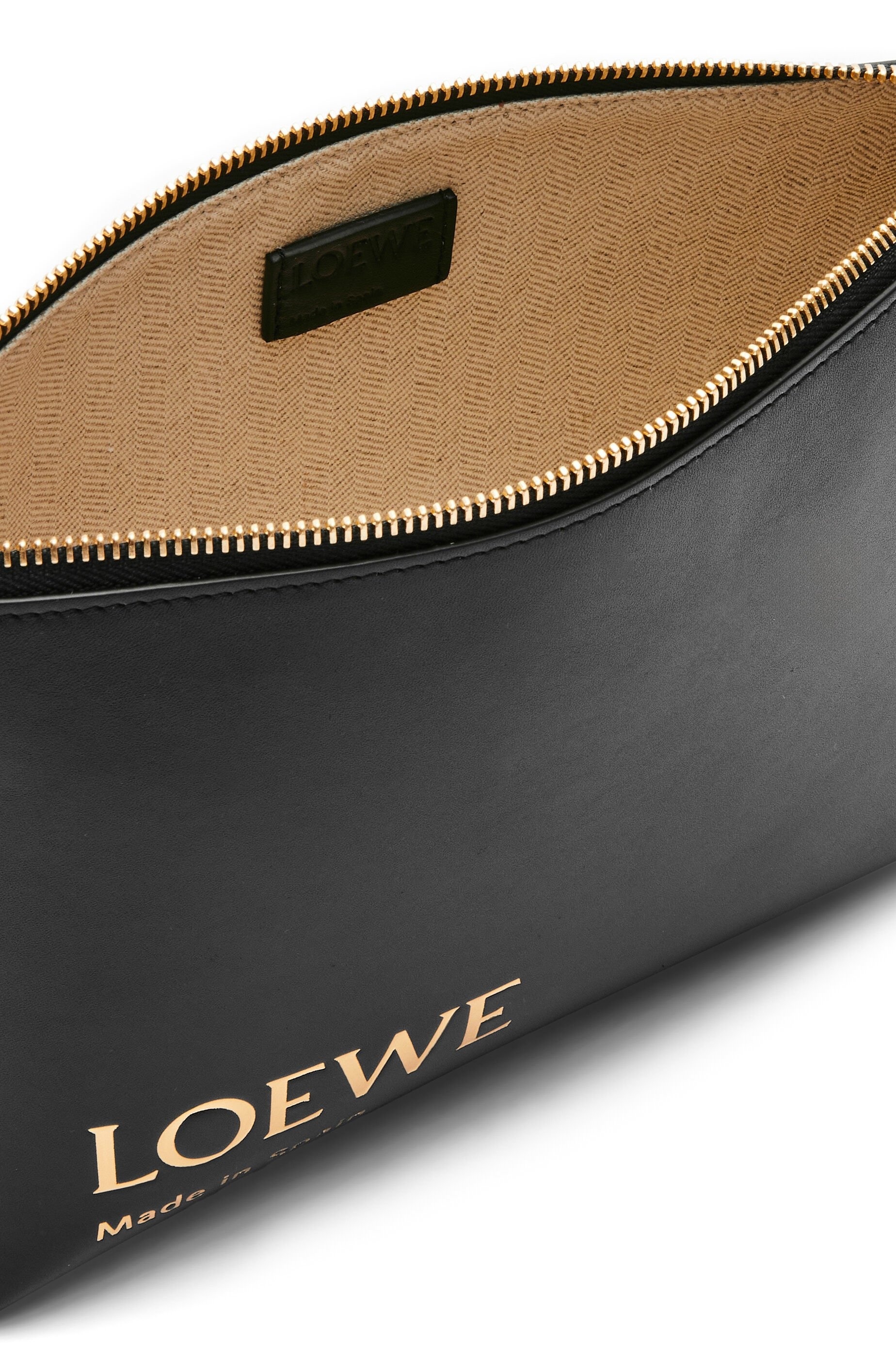 Embossed LOEWE T Pouch in shiny nappa calfskin - 4