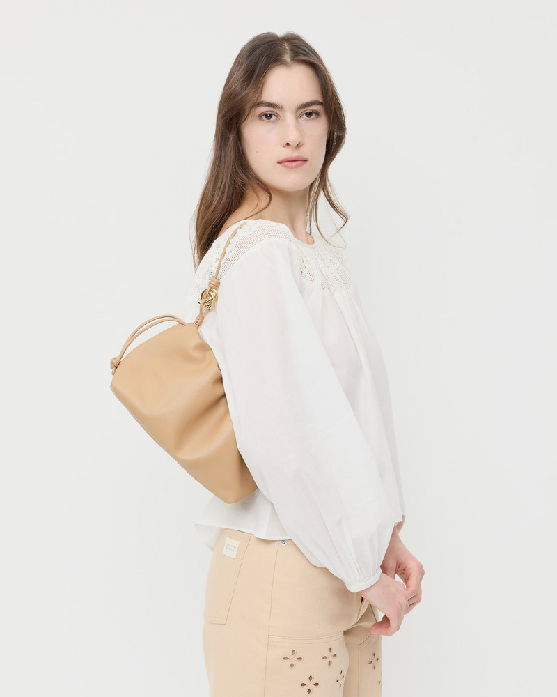 Kiri Khaki Leather Shoulder Bag 5