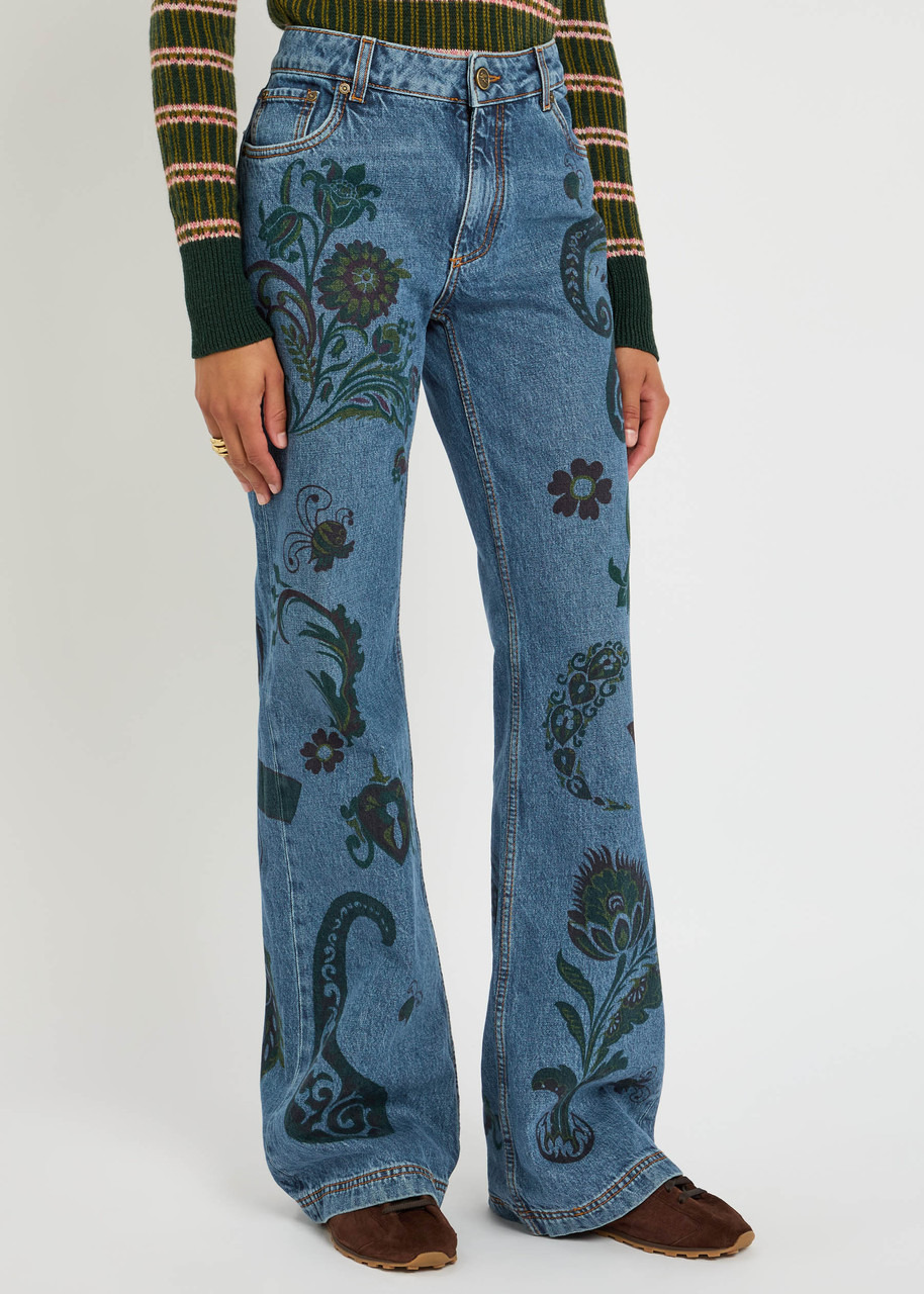 Etro Printed Flared-leg Jeans - 2