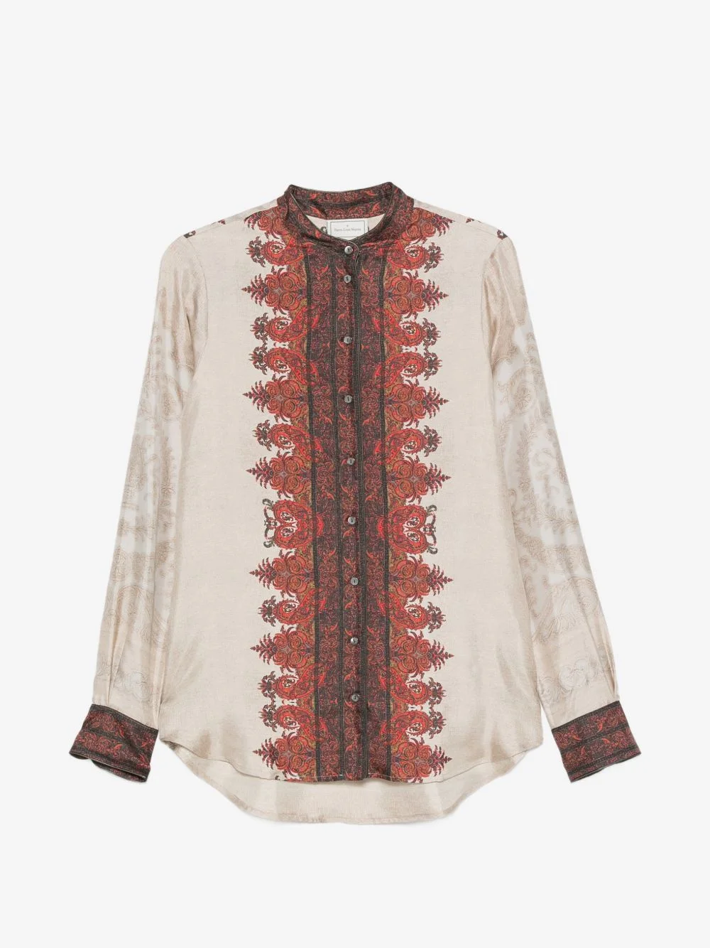 paisley-print silk shirt - 1