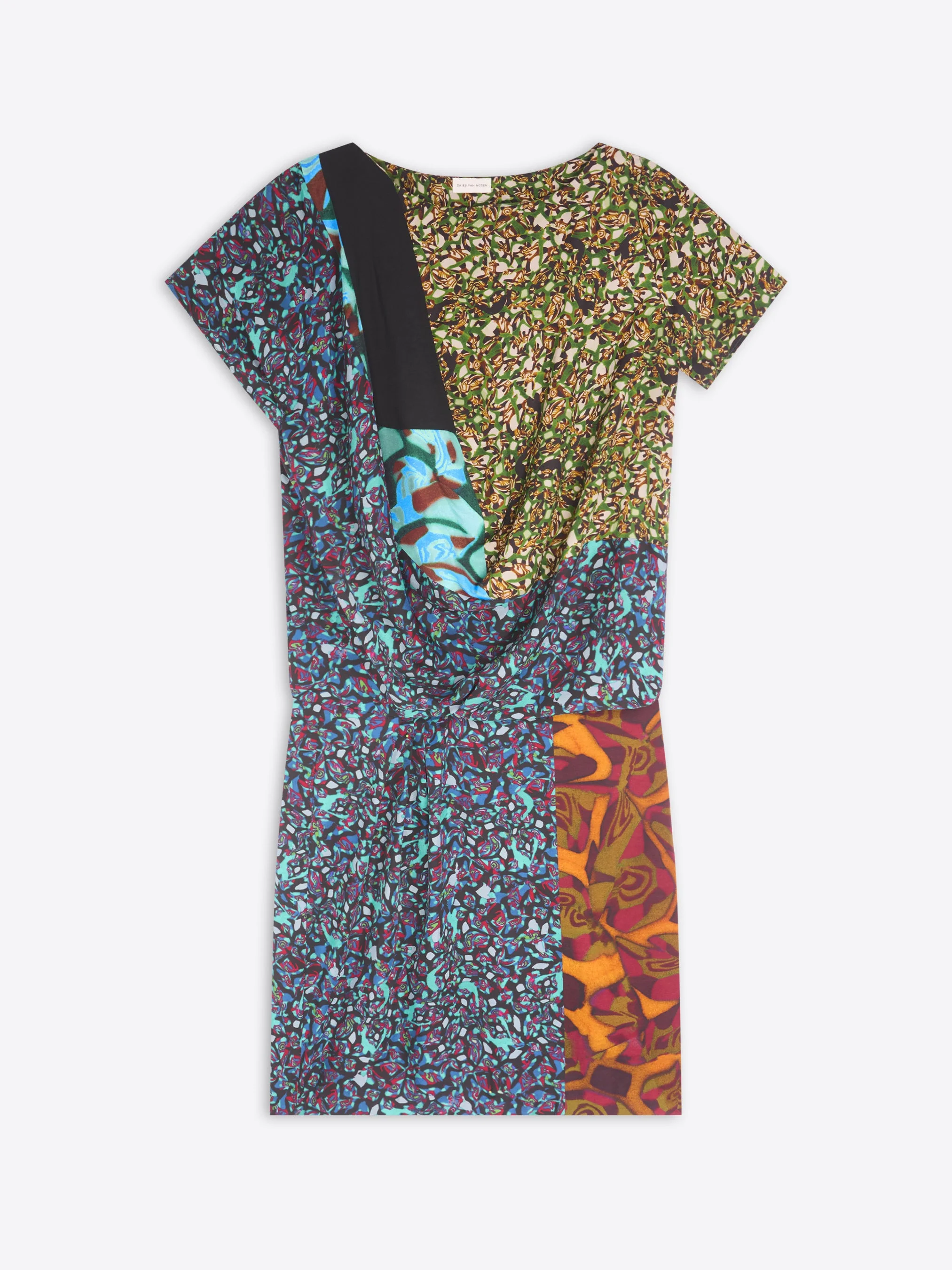 DRAPED VISCOSE DRESS - 1