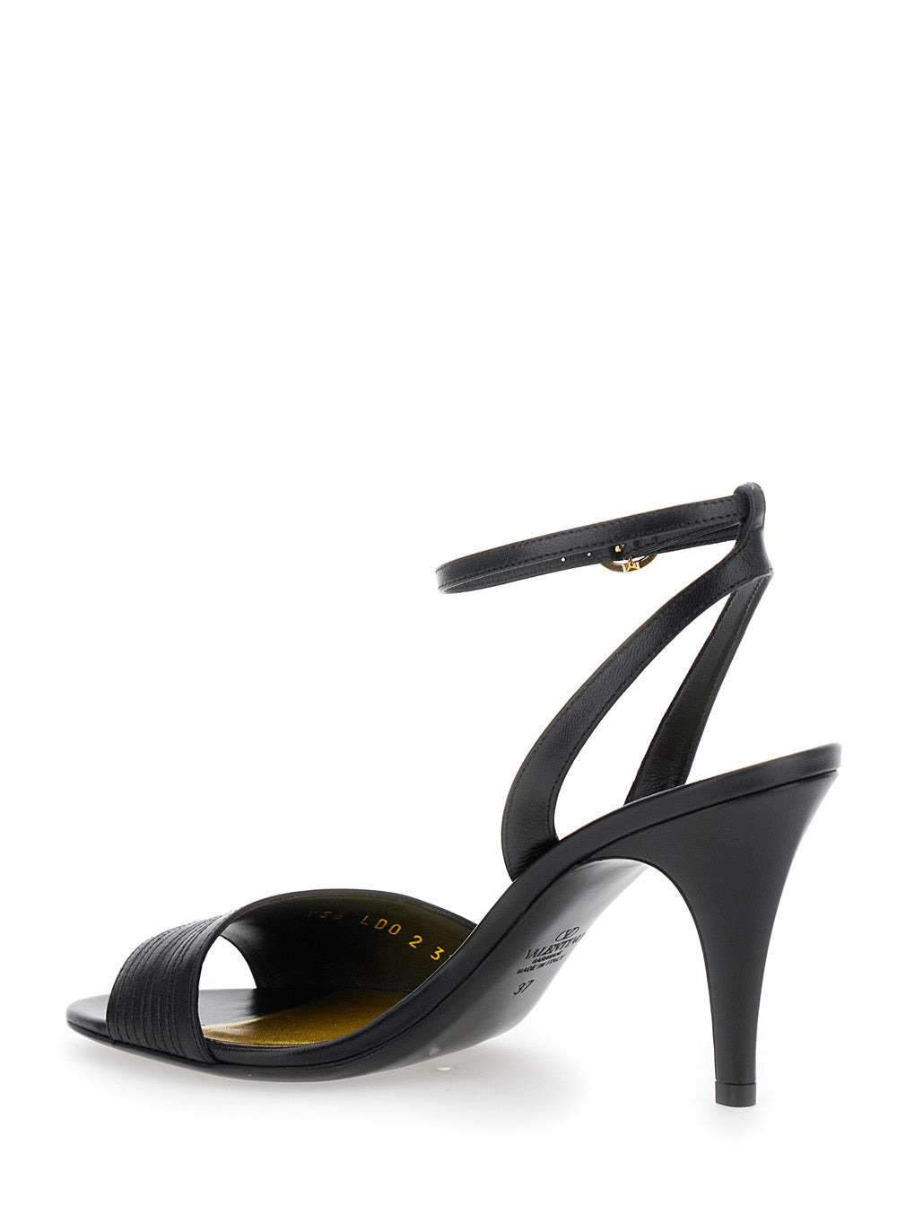 Valentino Garavani Women 'Ladycrush' Black Pumps With Vlogo On The Front And Ankle Closure In Leathe - 3