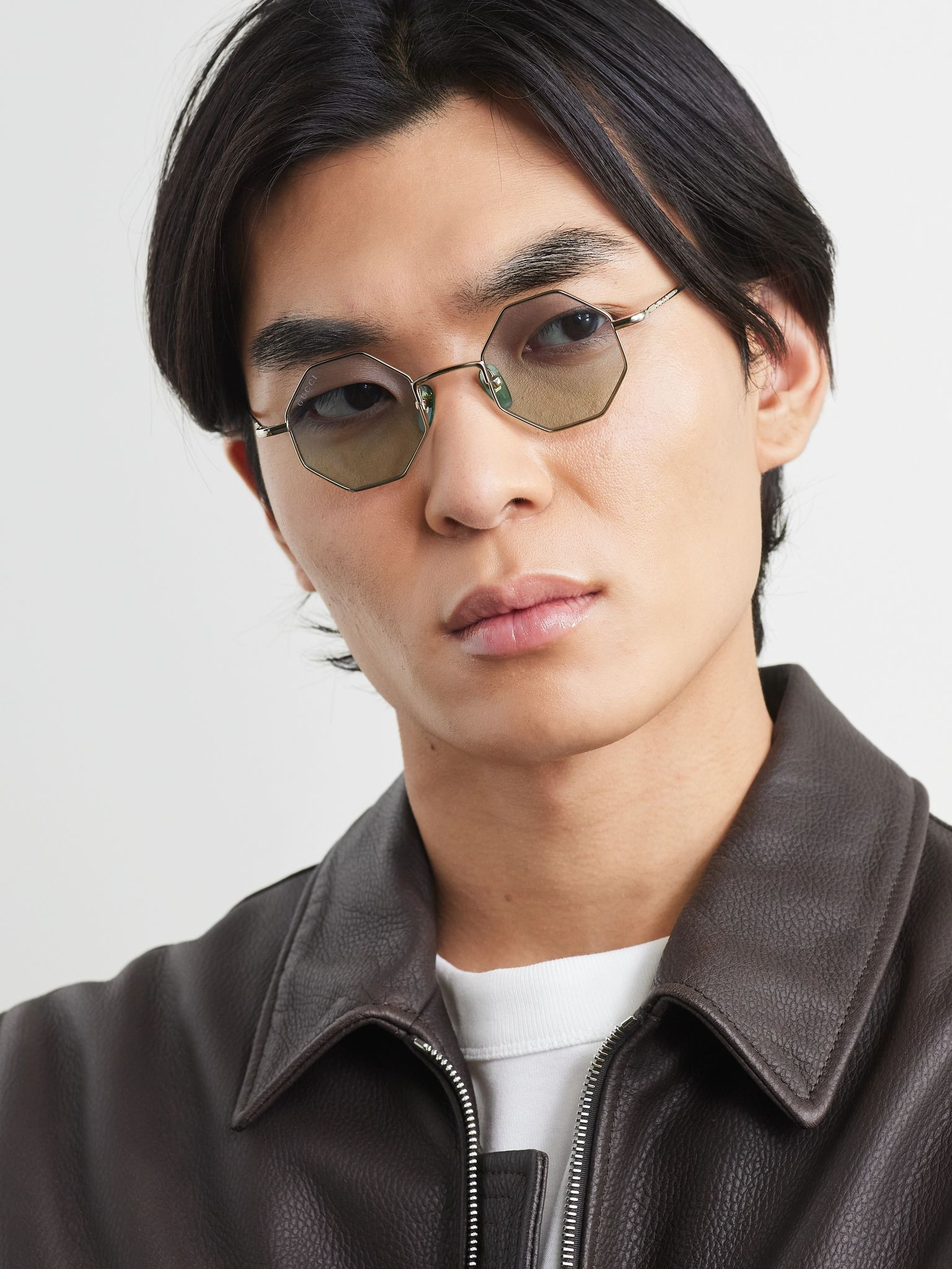 Octagon-Frame Gold-Tone Sunglasses Gold - 2