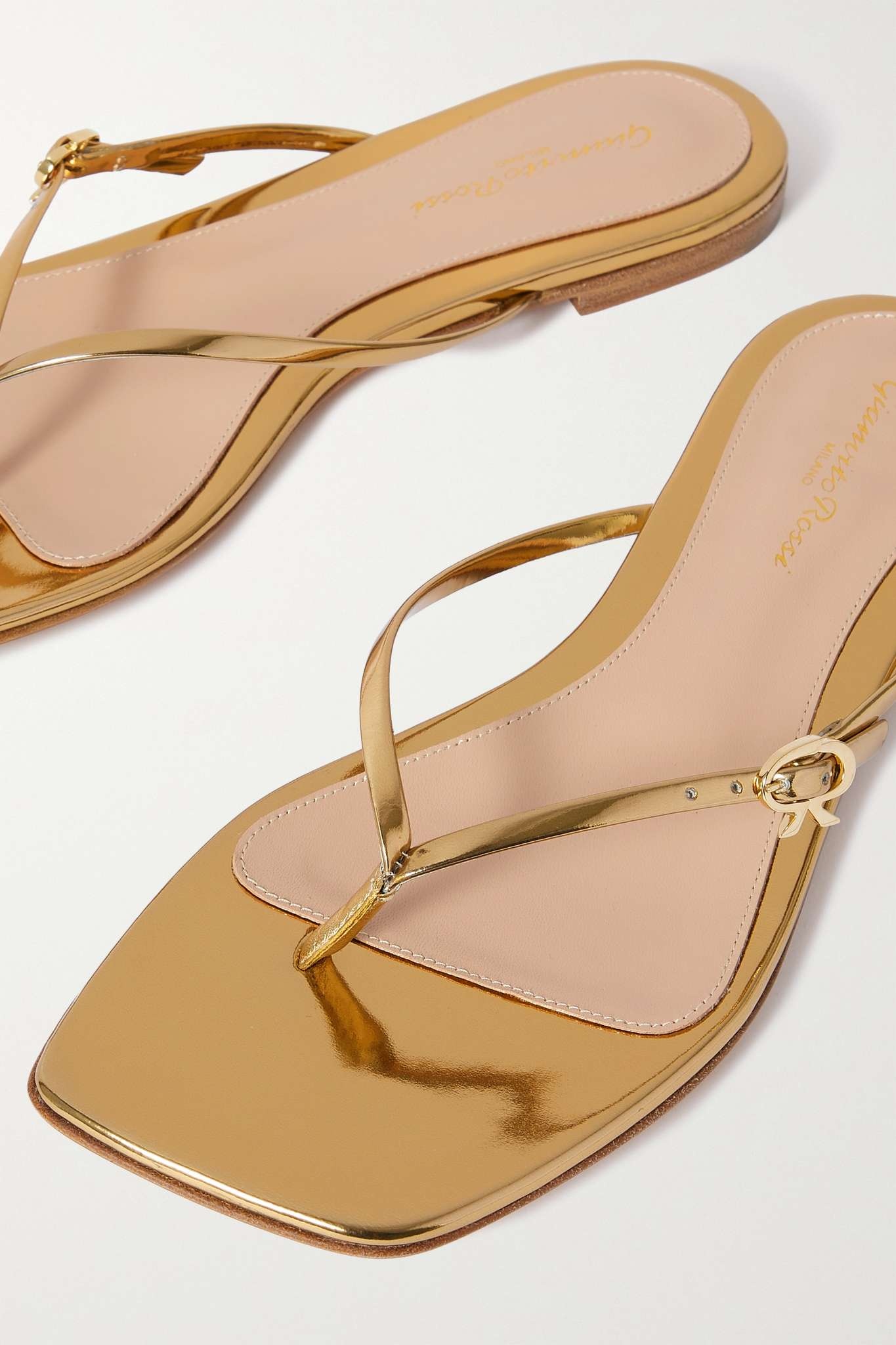 Mirrored-leather sandals - 4