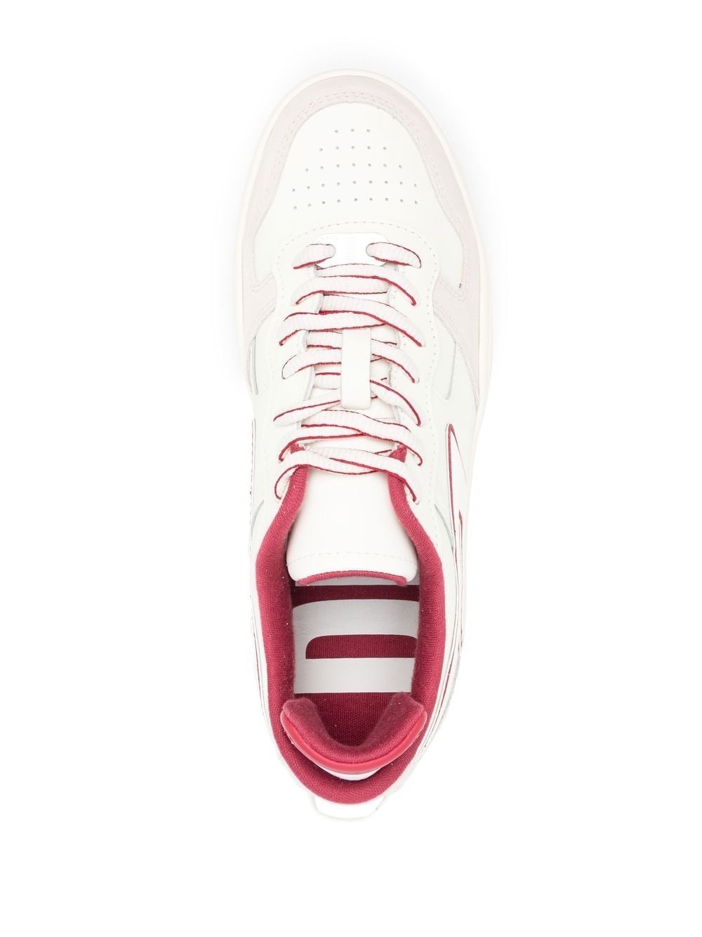 two tone lace-up trainers - 4