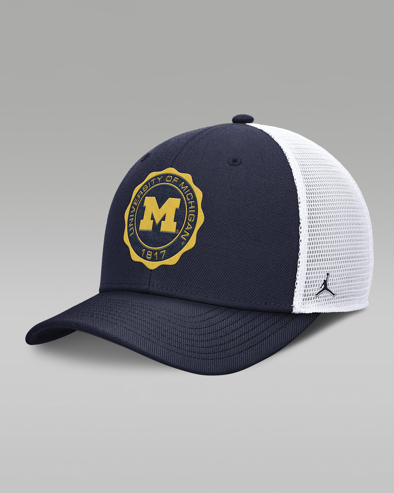Michigan Rise Men's Jordan Brand Dri-FIT College Trucker Adjustable Hat 1