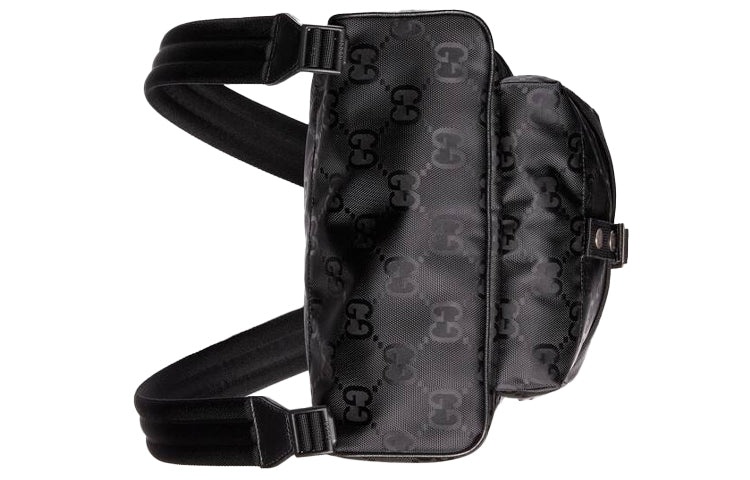 Men's Gucci Off The Grid OTG Environmental Friendly Series Logo Leather Logo Nylon schoolbag Backpac - 6