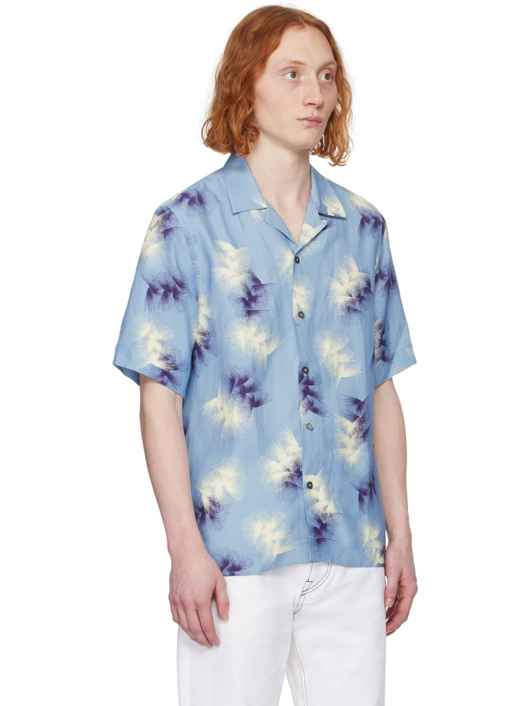 Blue Printed Shirt - 2