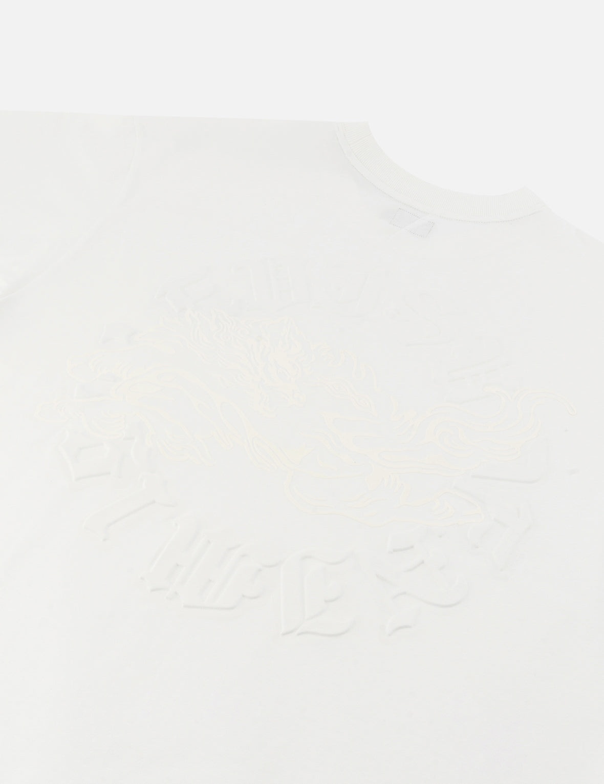 Hakutaku Print and Seagull Emboss Print Loose Fit T-shirt - 6