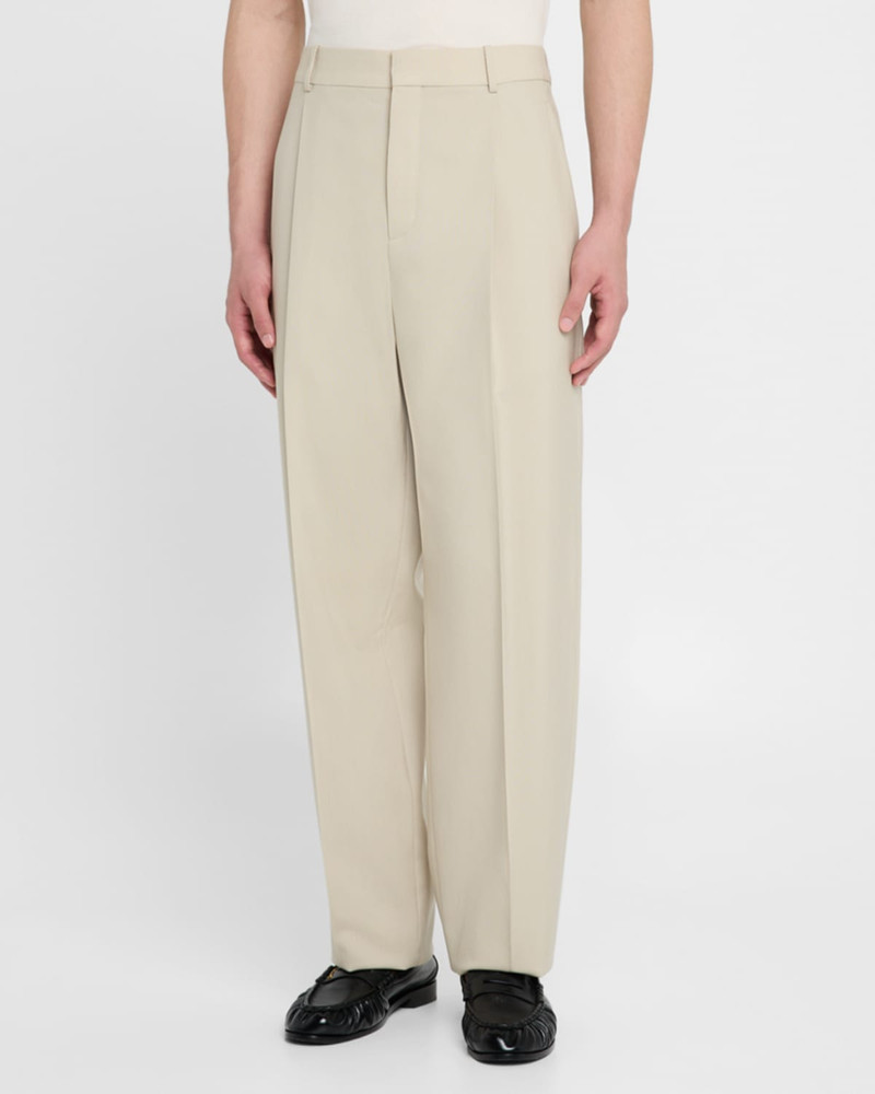 Men's Pleated Wool-Silk Trousers 4