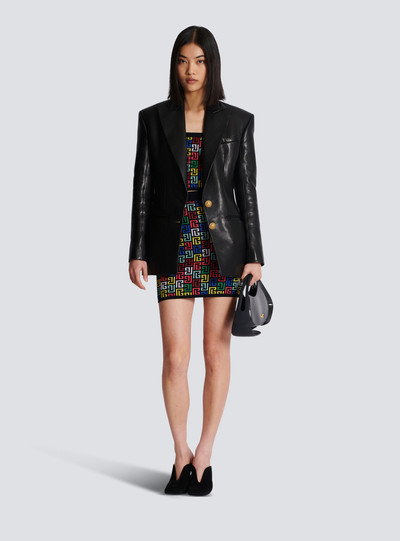 Balmain 2-button leather jacket outlook