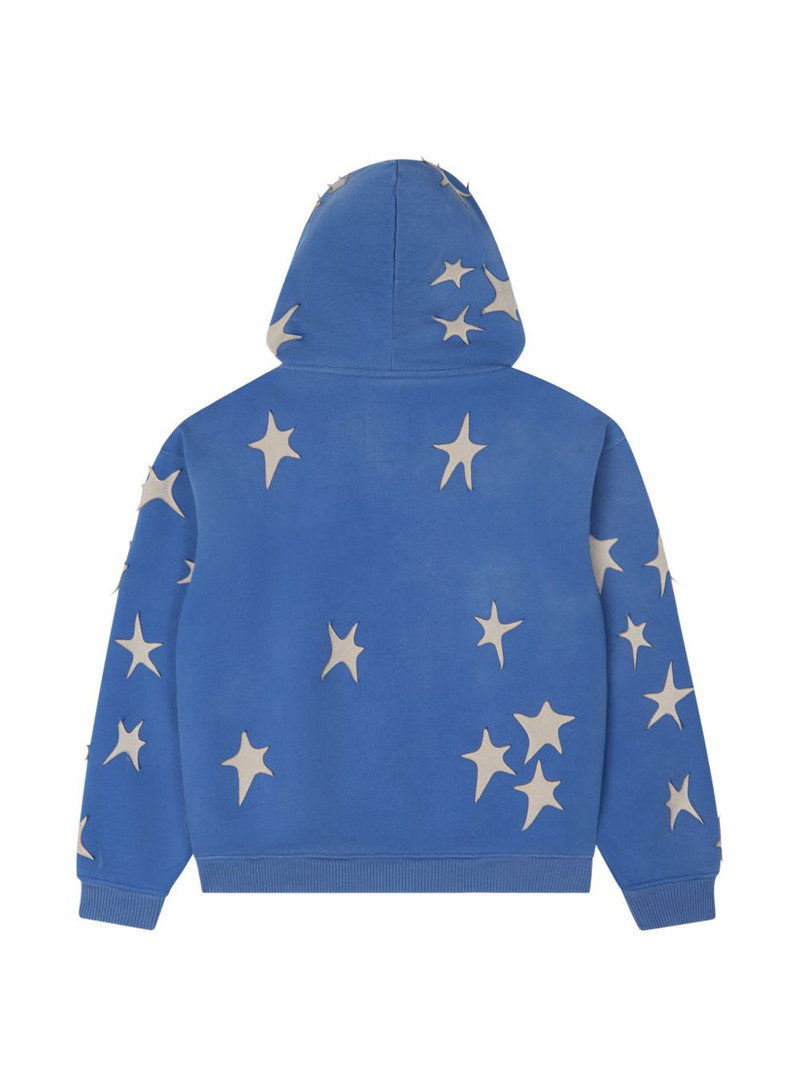 star appliqué zip hoodie 2