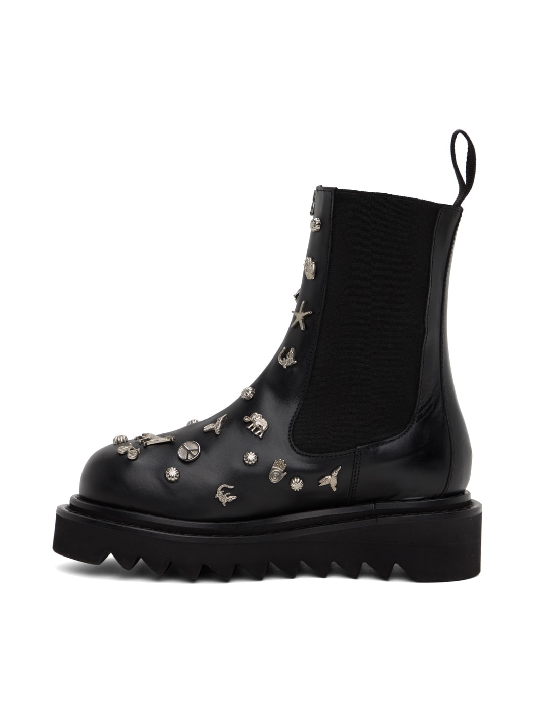 Black Embellished Boots - 3