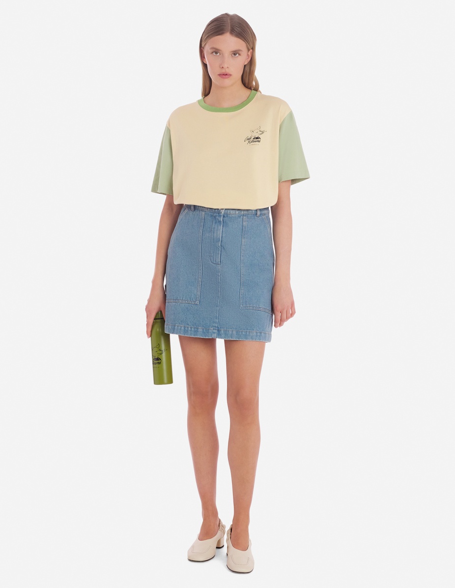 CAFE KITSUNE COLORBLOCK RELAX TEE-SHIRT - 2