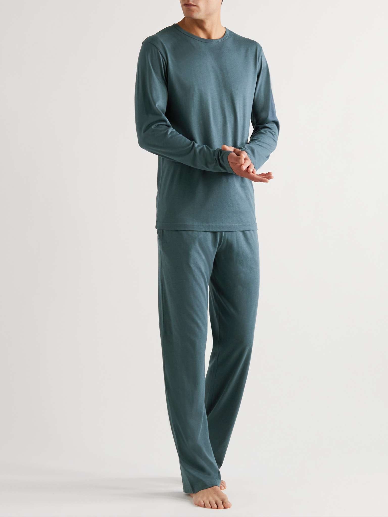 Lounge Cotton and Modal-Blend Jersey Pyjama Trousers - 2