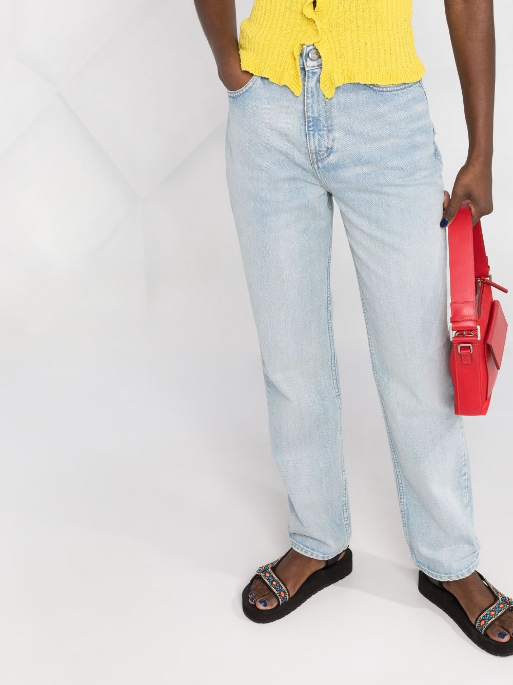 straight-leg high-rise jeans - 5