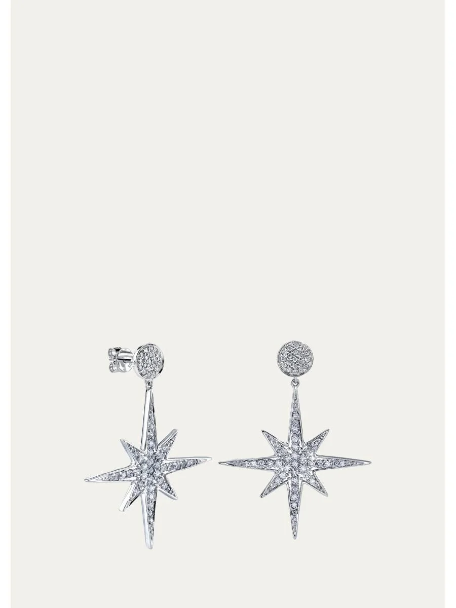 14K Yellow Gold & 1.078 TCW Diamond Stardust Drop Earrings - 1