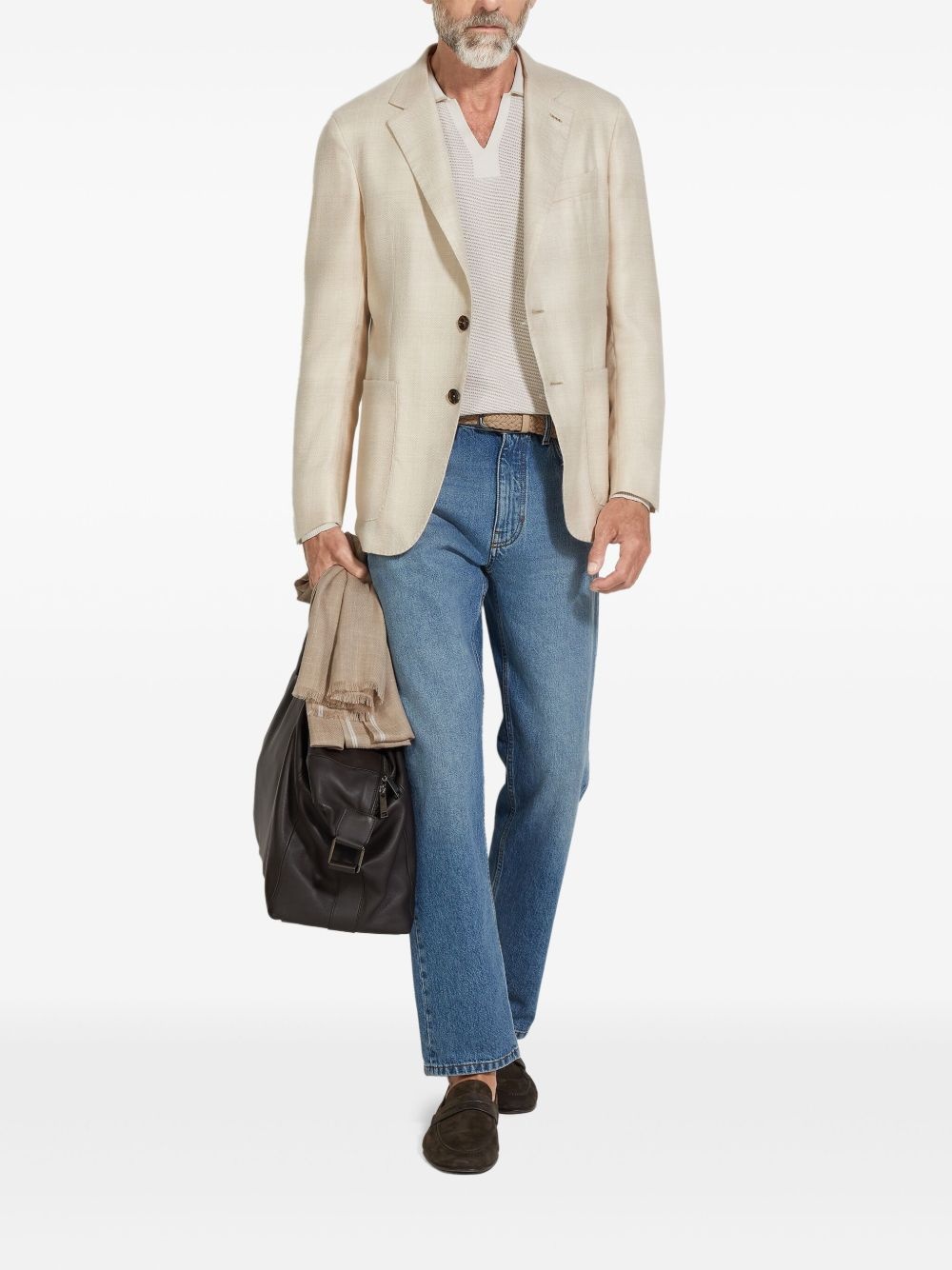 cashmere-blend blazer - 5