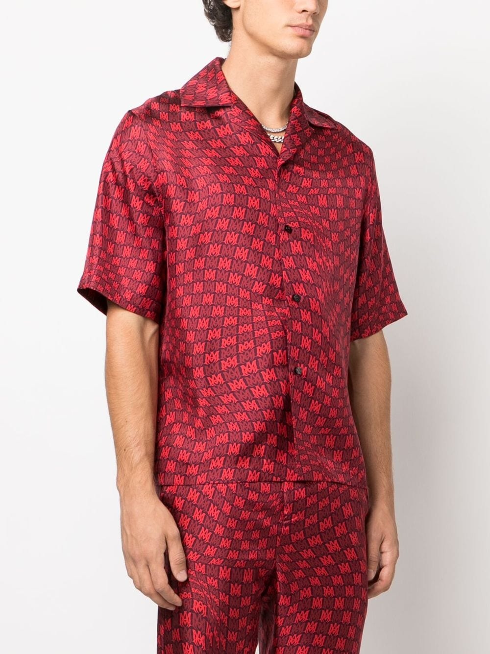 MA graphic-print silk shirt - 3