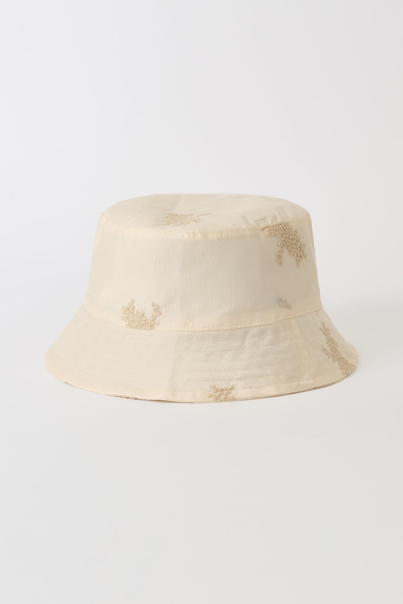 Bucket Hat Ivory Bloom Ethereal Veil 1