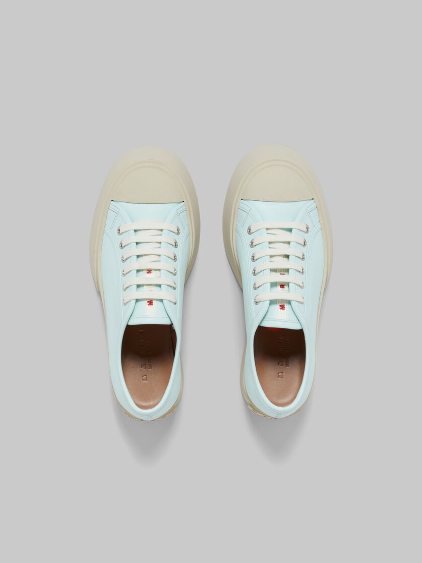 LIGHT BLUE NAPPA LEATHER PABLO LACE-UP SNEAKER - 4