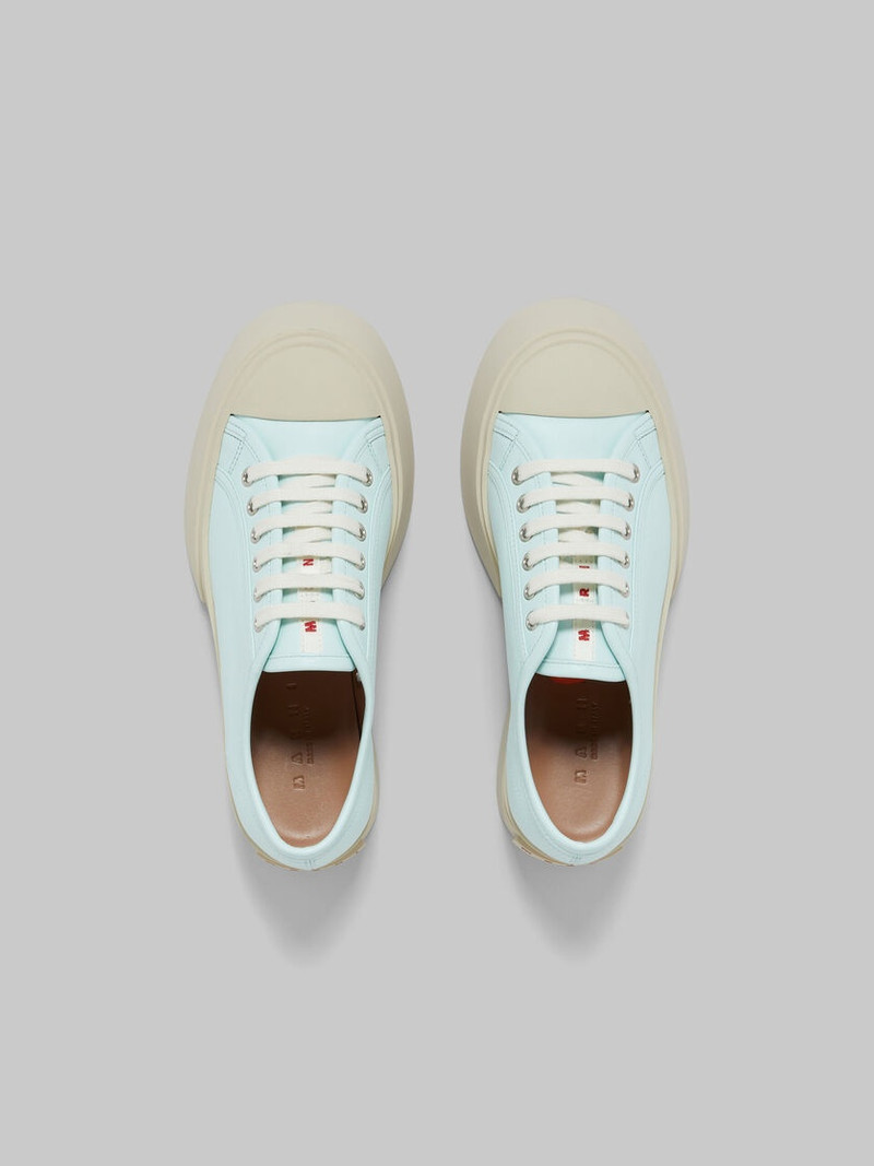 LIGHT BLUE NAPPA LEATHER PABLO LACE-UP SNEAKER 4