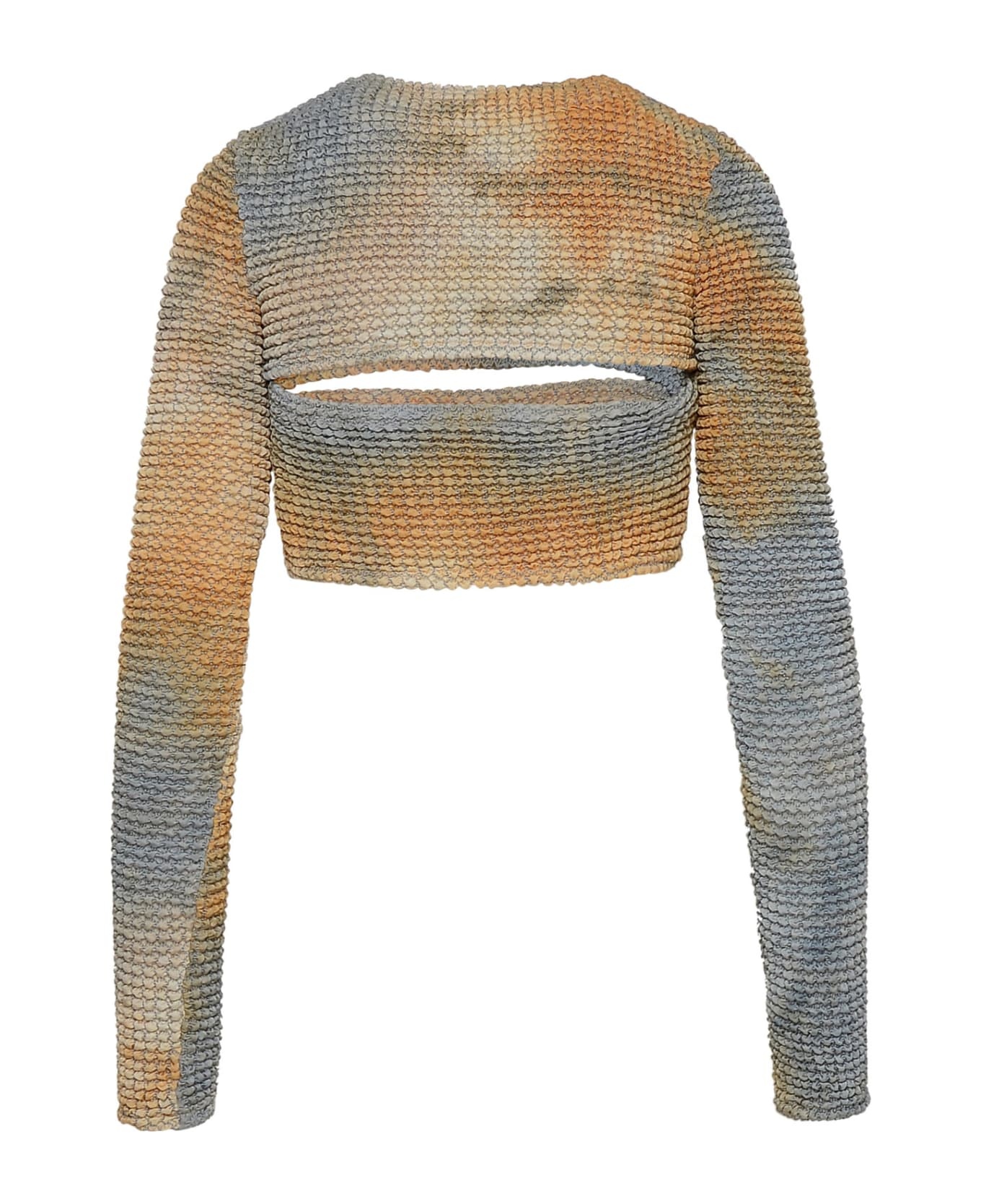 ★Off-White★ Tie Dye Crop Tee Beige OWAD216S23FAB0056200 OW OFF-WHITE-Oversized-Fit-Tie-