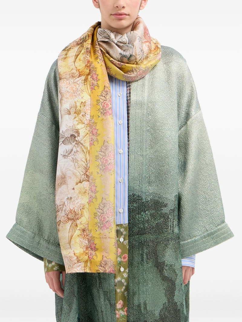 floral-pattern scarf 1