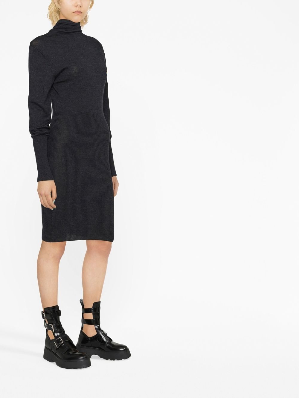 Bea orb-embroidered knitted dress - 3
