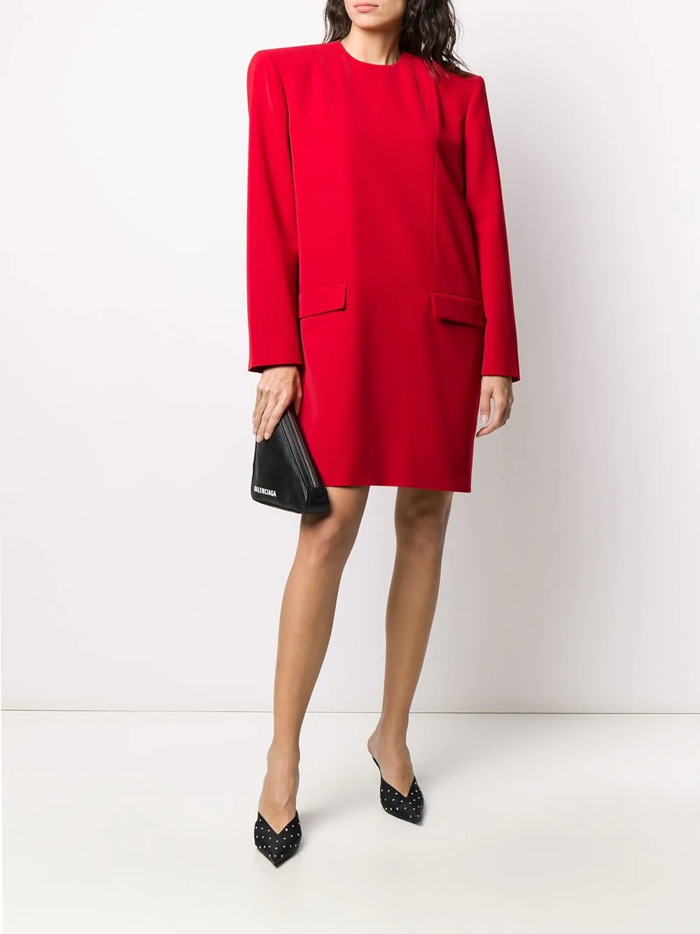 Campaign structured-shoulder dress - 2