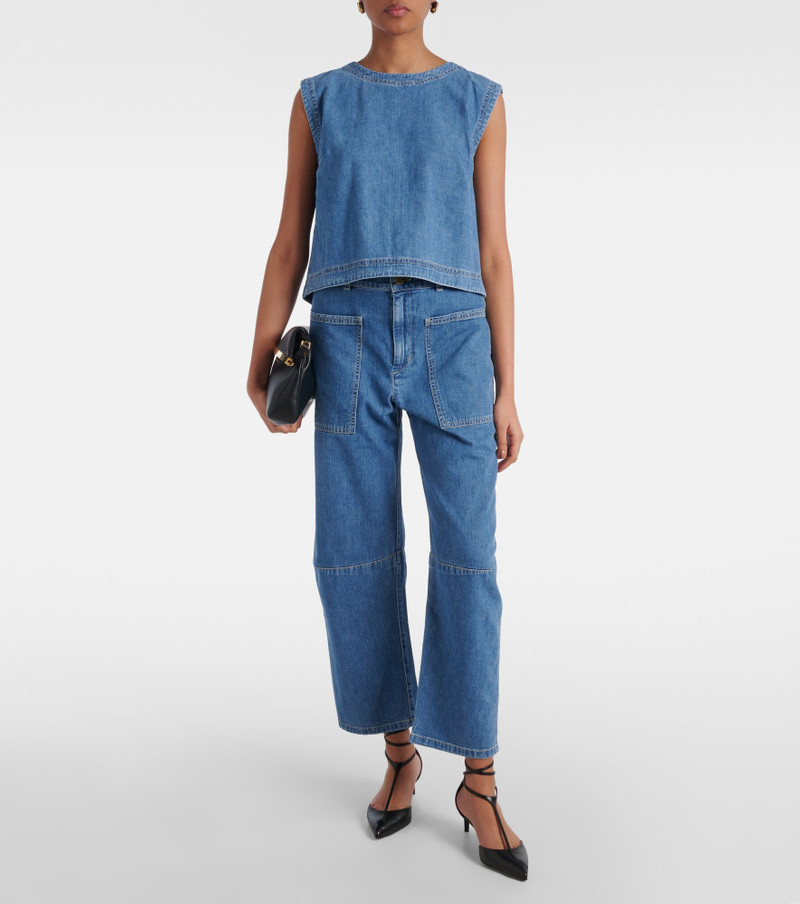 velvet Loren denim top outlook