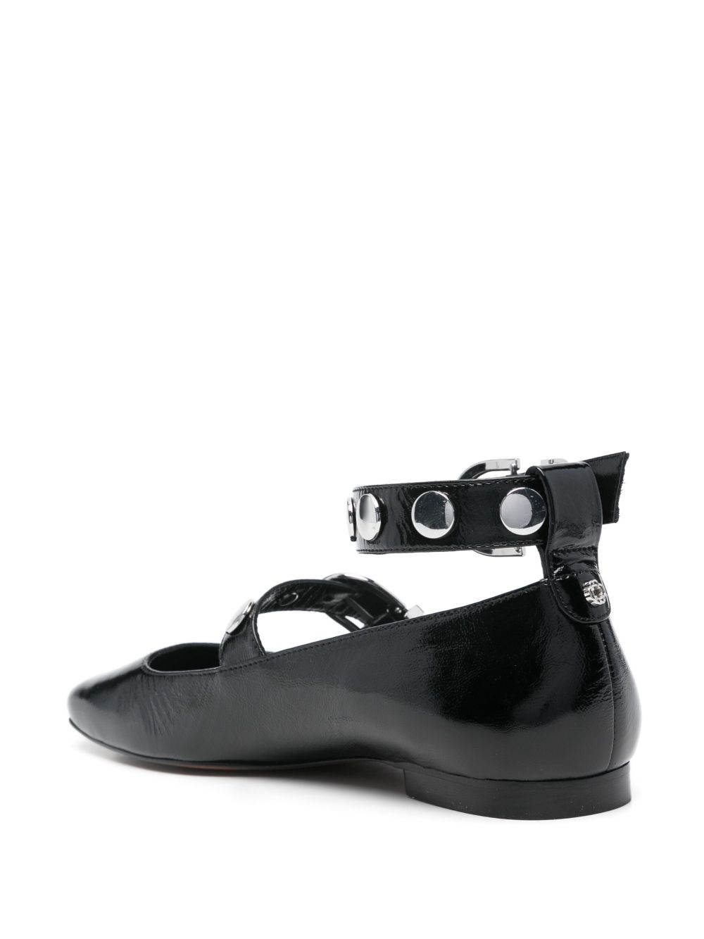 patent-leather ballerina shoes - 3