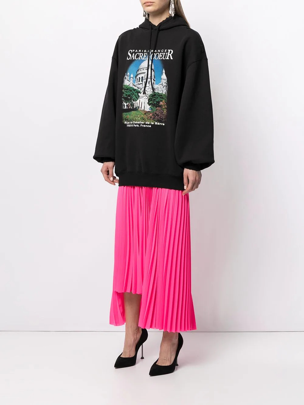 Sacré Coeur-print oversized hoodie - 2