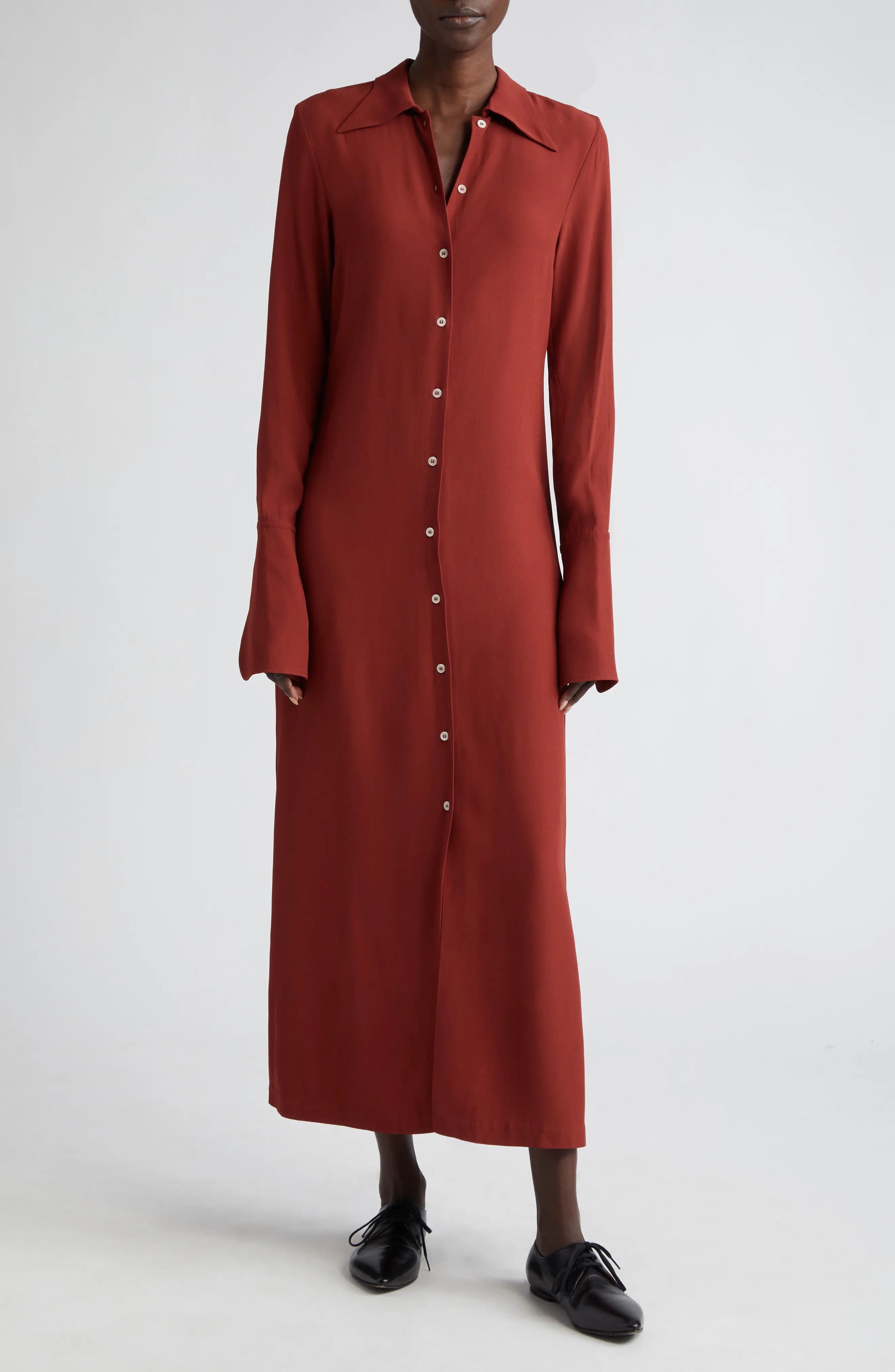 Bloomsbury Long Sleeve Maxi Shirtdress - 1