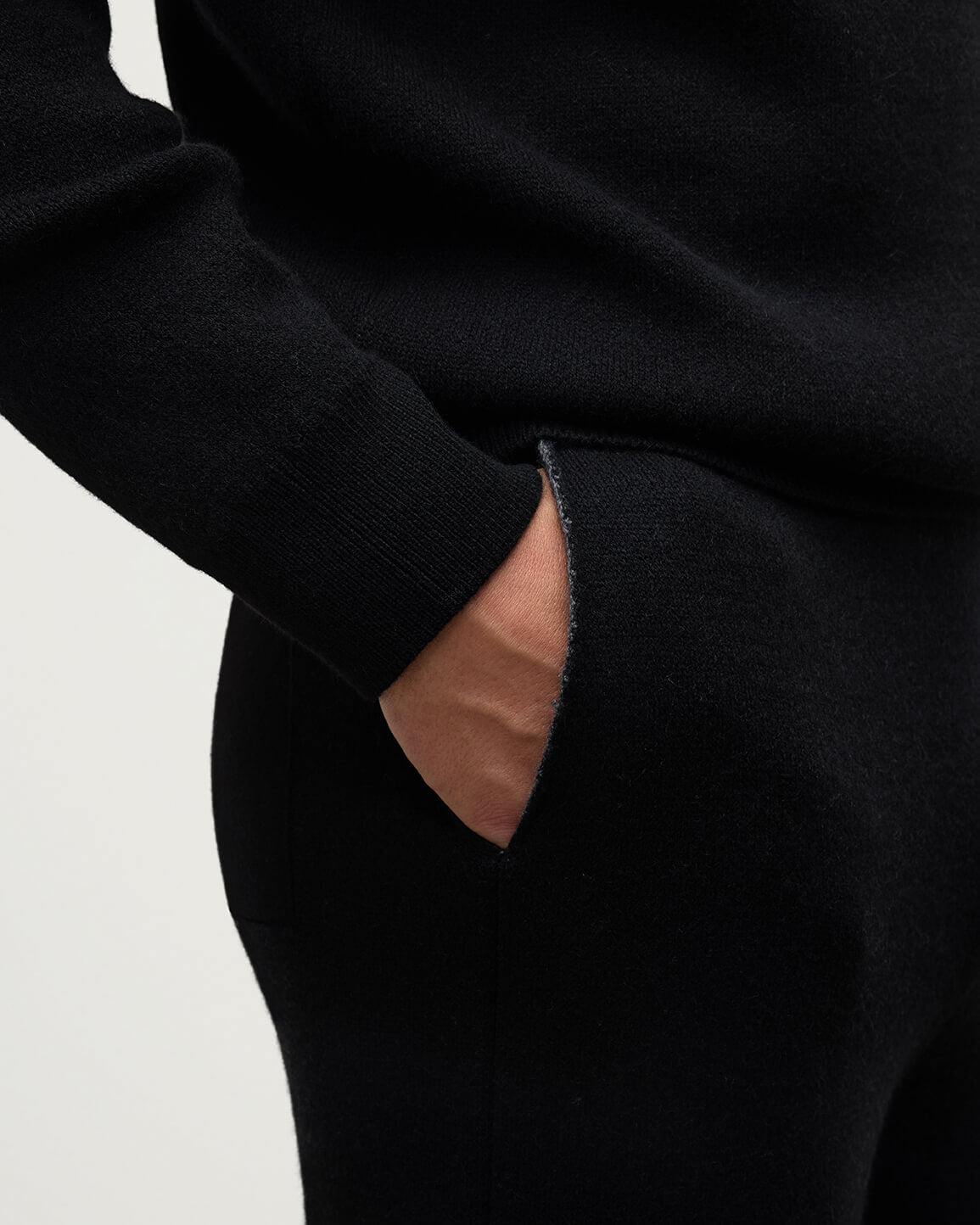 Double Faced Grey Tapered Joggers - 7